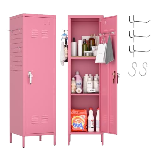 SUPEER Lockable Metal Lockers with Handle and Keys