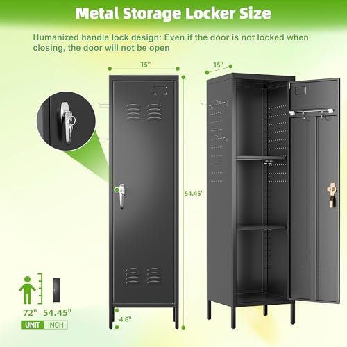 SUPEER Lockable Metal Lockers with Handle